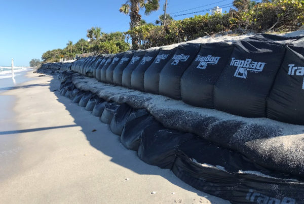TrapBags used as an erosion control barrier in Sarasota, Florida