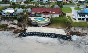 Daytona Beach home protected by TrapBag Barriers