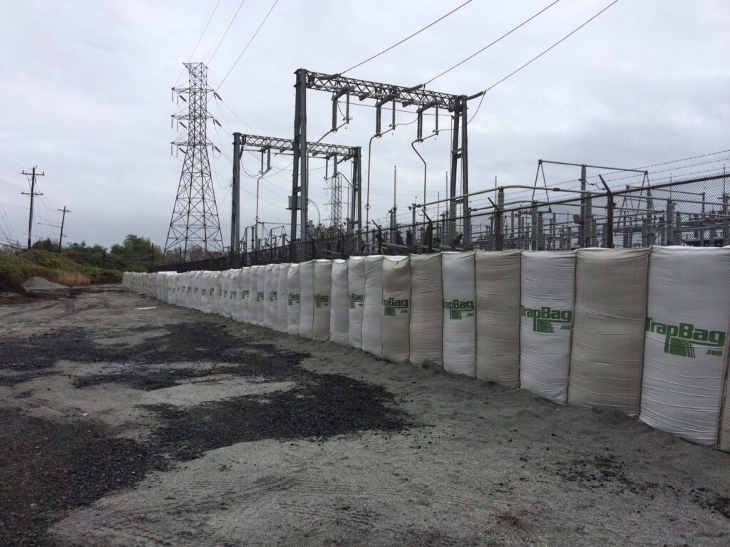 TrapBags surround group of power lines