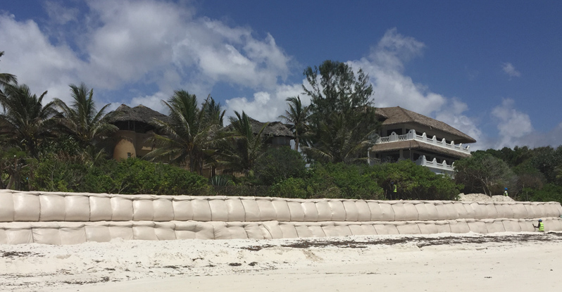 Erosion prevention and beach restoration shoreline