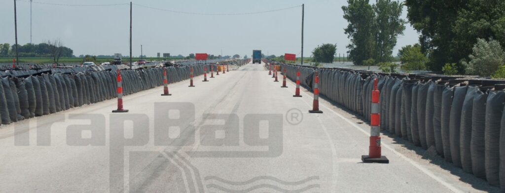 Temporary barriers along shoreline