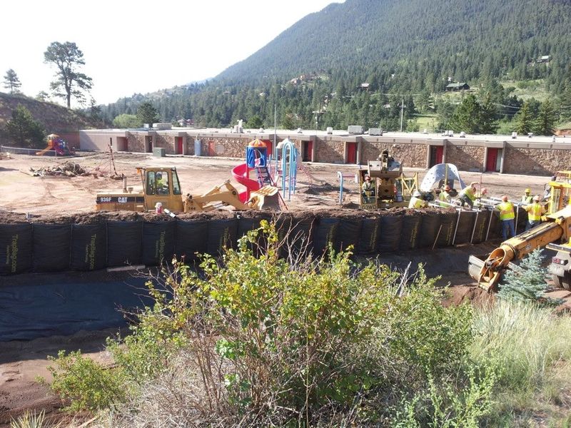 TrapBags protecting homes in Ute Pass from mudflow and debris flow