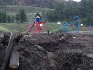 mudslide effects on playground