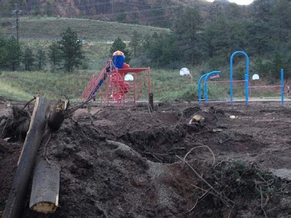 mudslide effects on playground