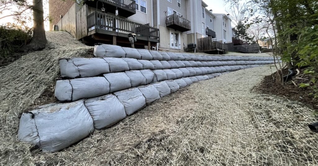 retaining wall construction